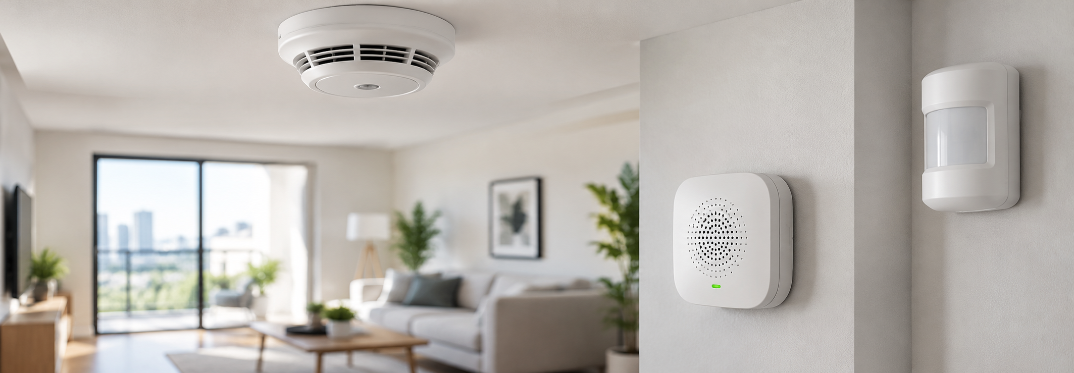 Detectores de humo y movimiento con sistema de alarma